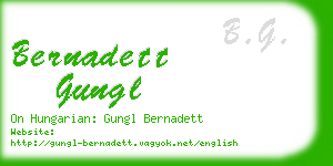 bernadett gungl business card